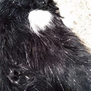 Black sparkley rave fluffies